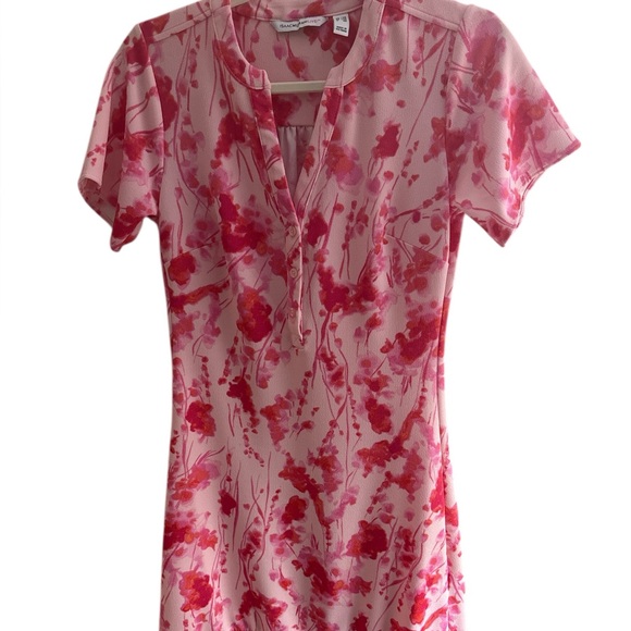 Isaac‎ Mizrahi Live! Pink Floral Short Sleeve Dress Size XXS - Picture 1 of 10